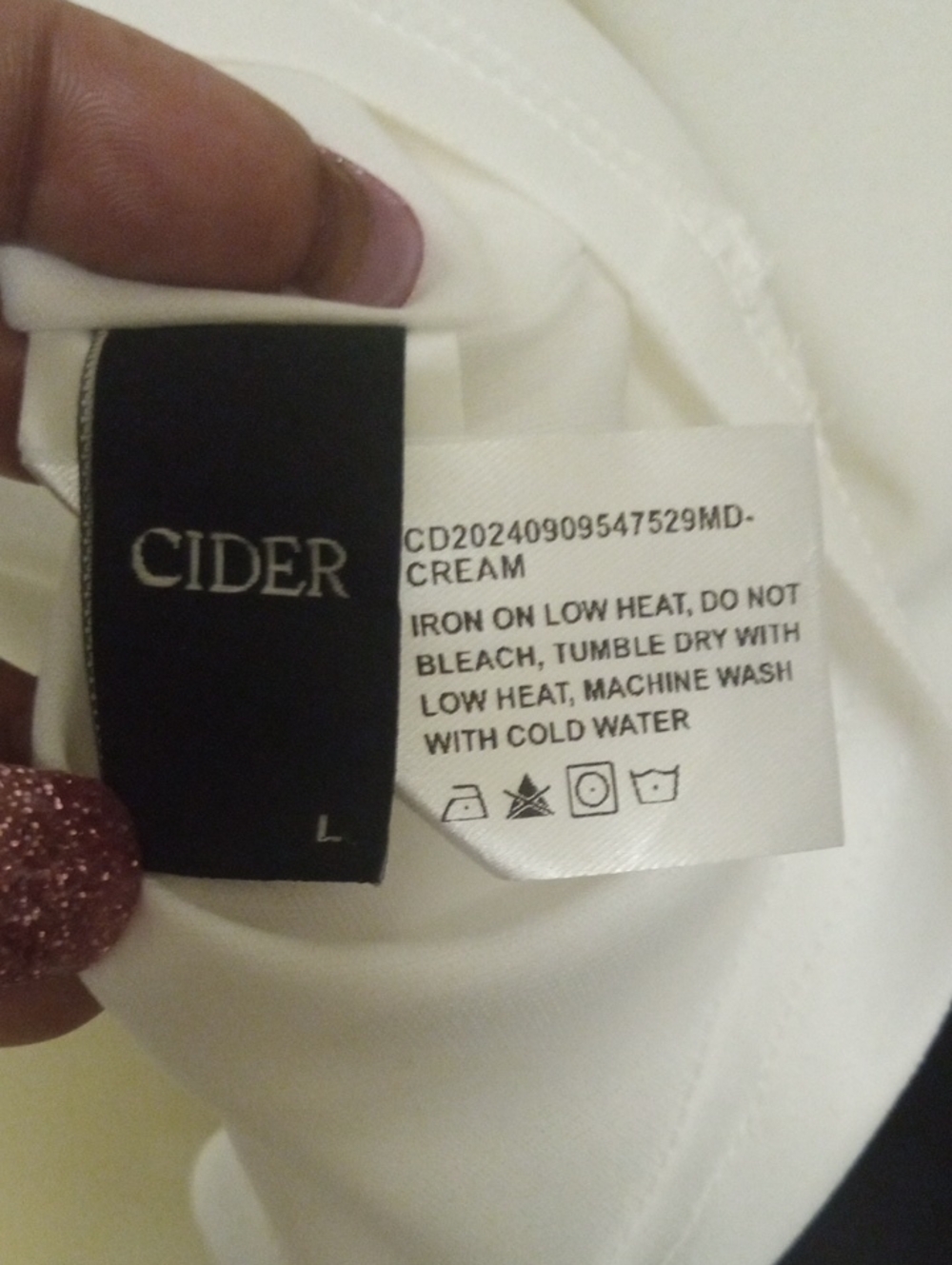 CIDER Asymmetrical Dress With Bow Rhinestone Size L - Picture 8 of 8